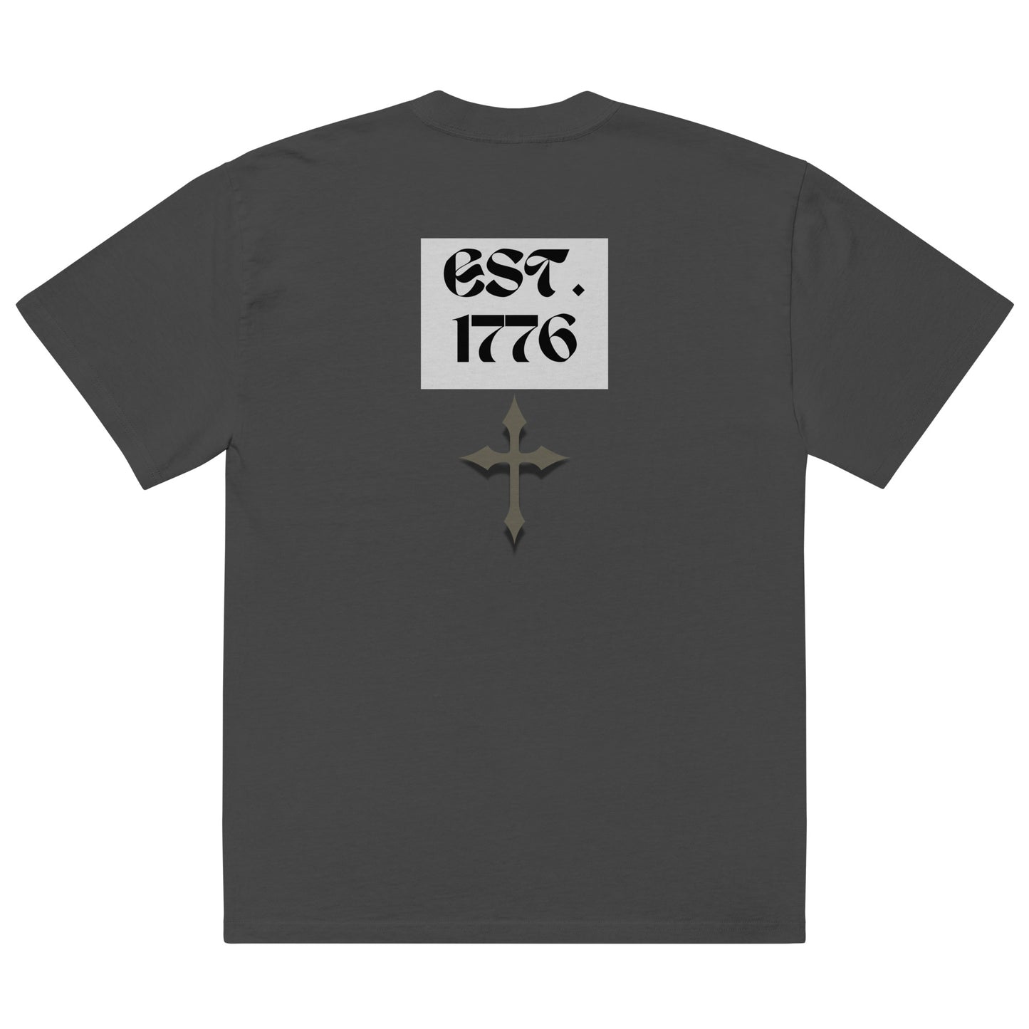 EST. 1776 Oversized faded t-shirt w/ backside print