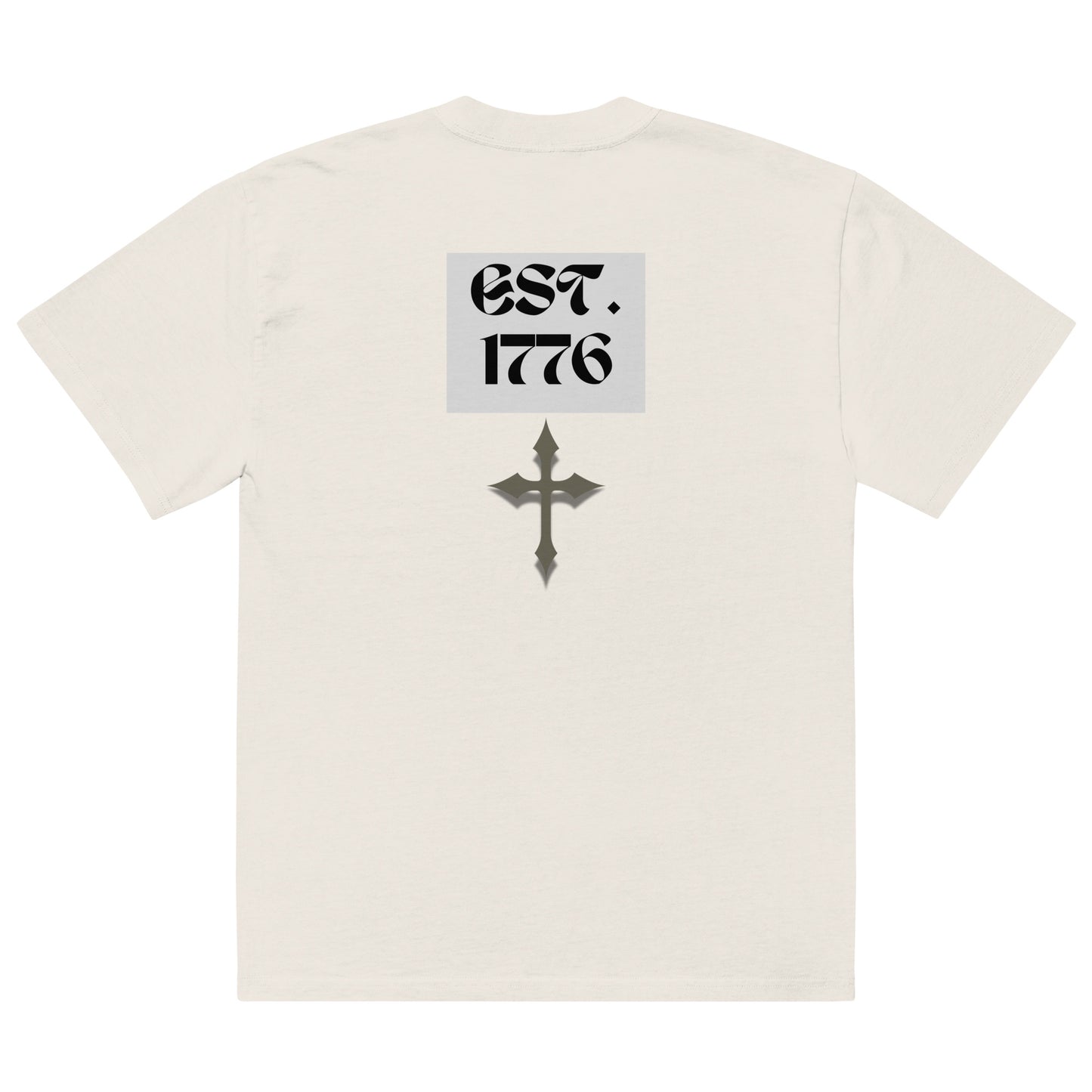 EST. 1776 Oversized faded t-shirt w/ backside print