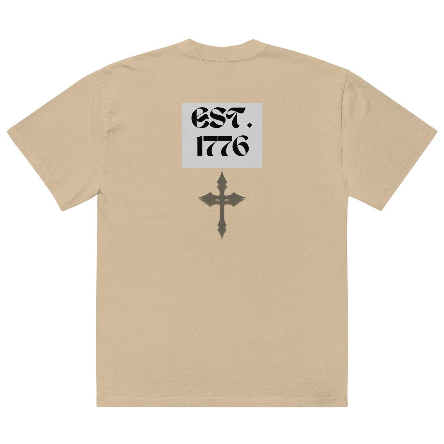 EST. 1776 Oversized faded t-shirt w/ backside print