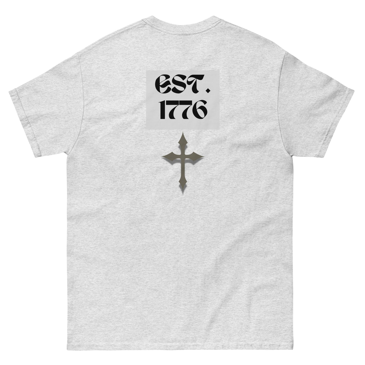 EST. 1776 Unisex classic tee(backside perspective)