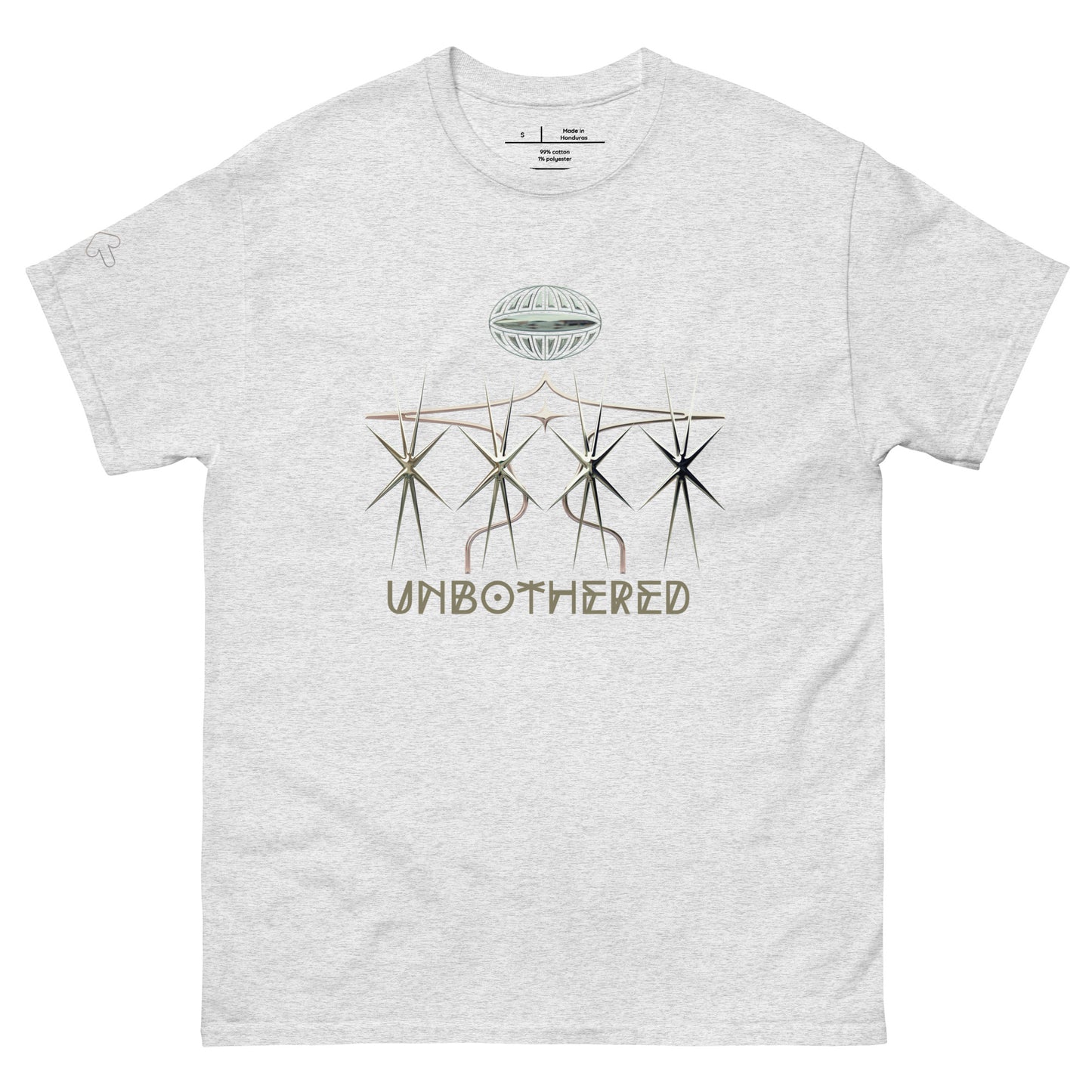 UNBOTHERED Unisex classic tee w/ right sleeve side print