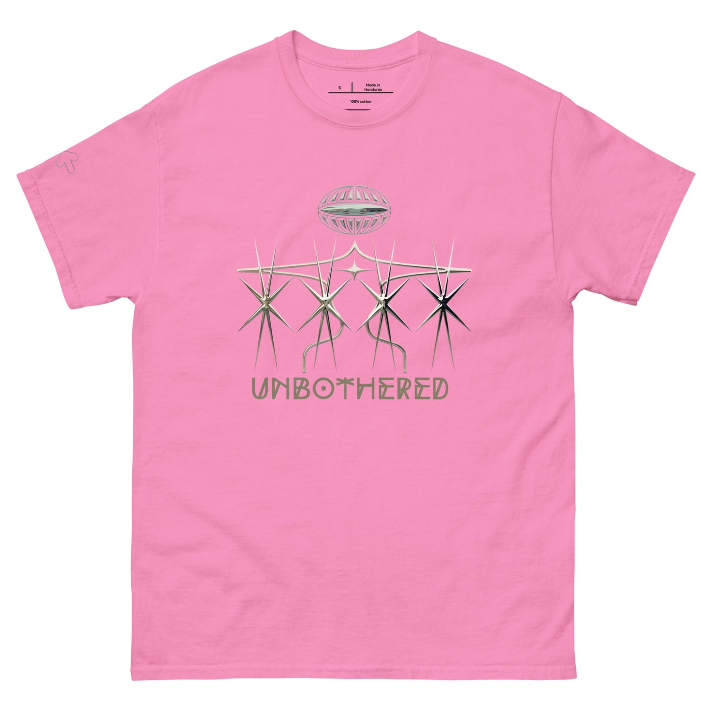 UNBOTHERED Unisex classic tee w/ right sleeve side print