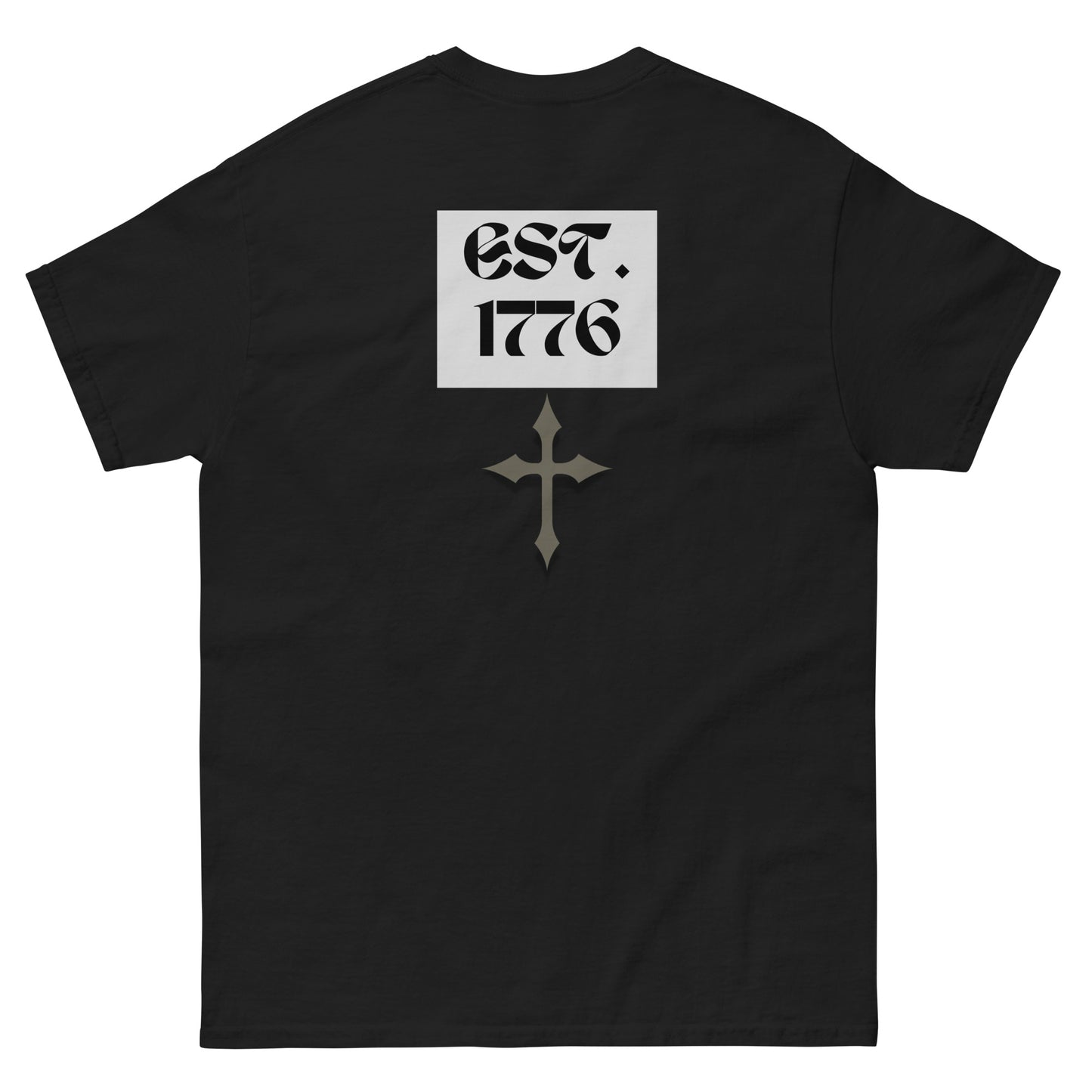 EST. 1776 Unisex classic tee(backside perspective)