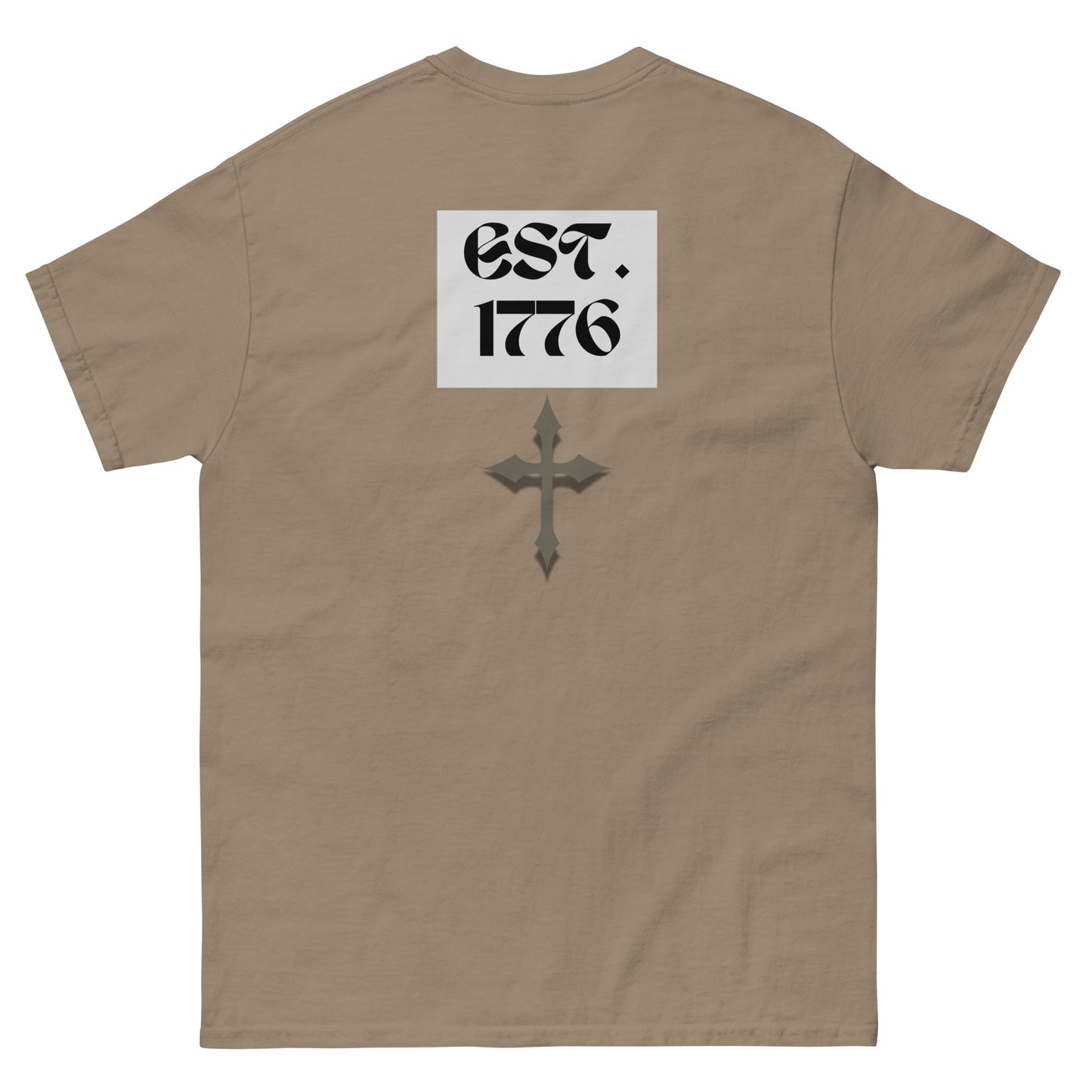 EST. 1776 Unisex classic tee(backside perspective)