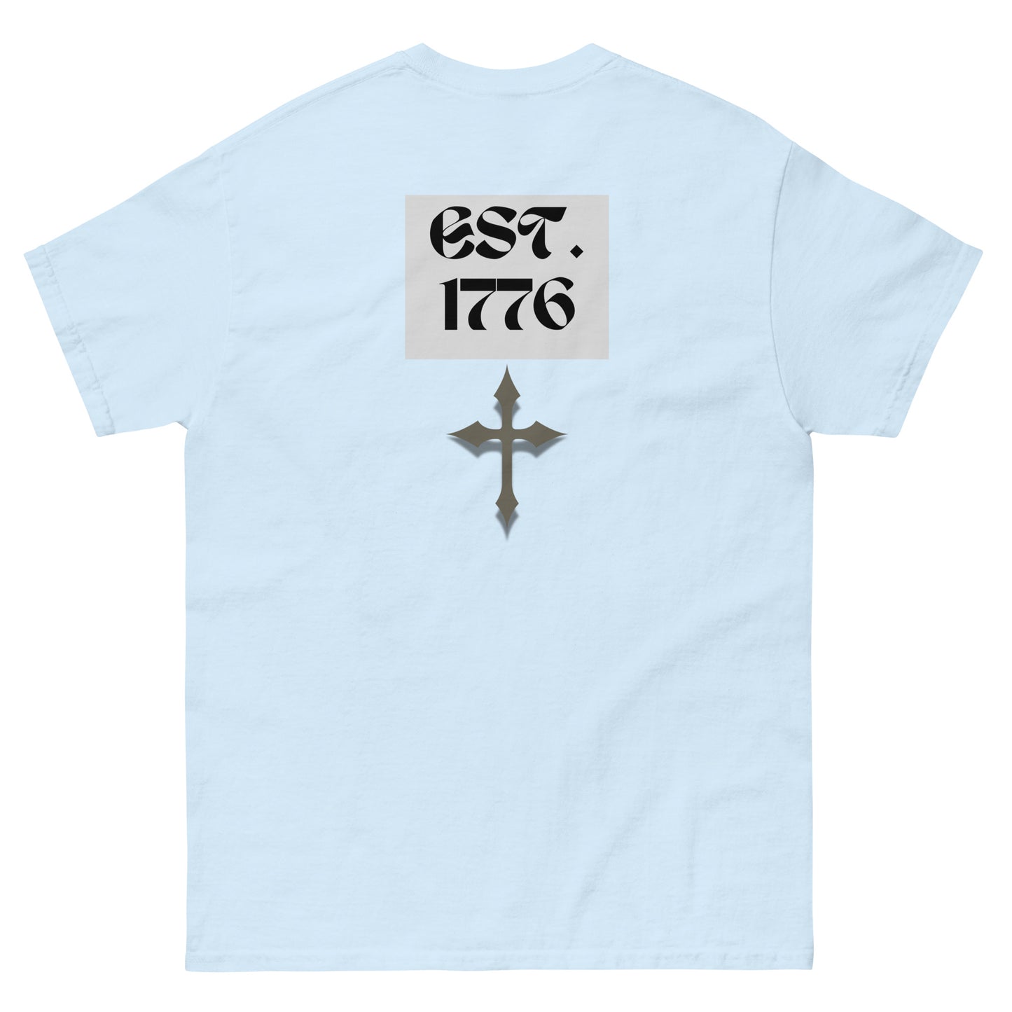 EST. 1776 Unisex classic tee(backside perspective)