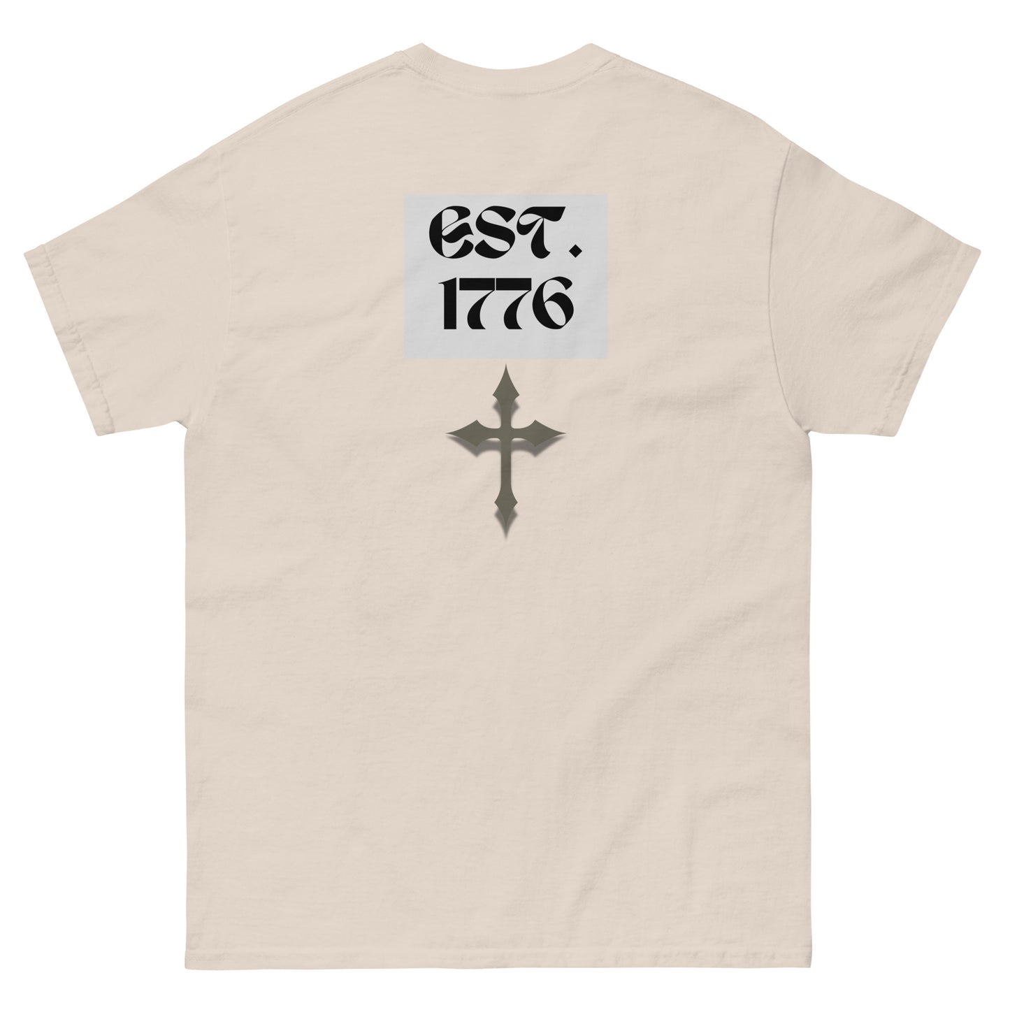 EST. 1776 Unisex classic tee(backside perspective)