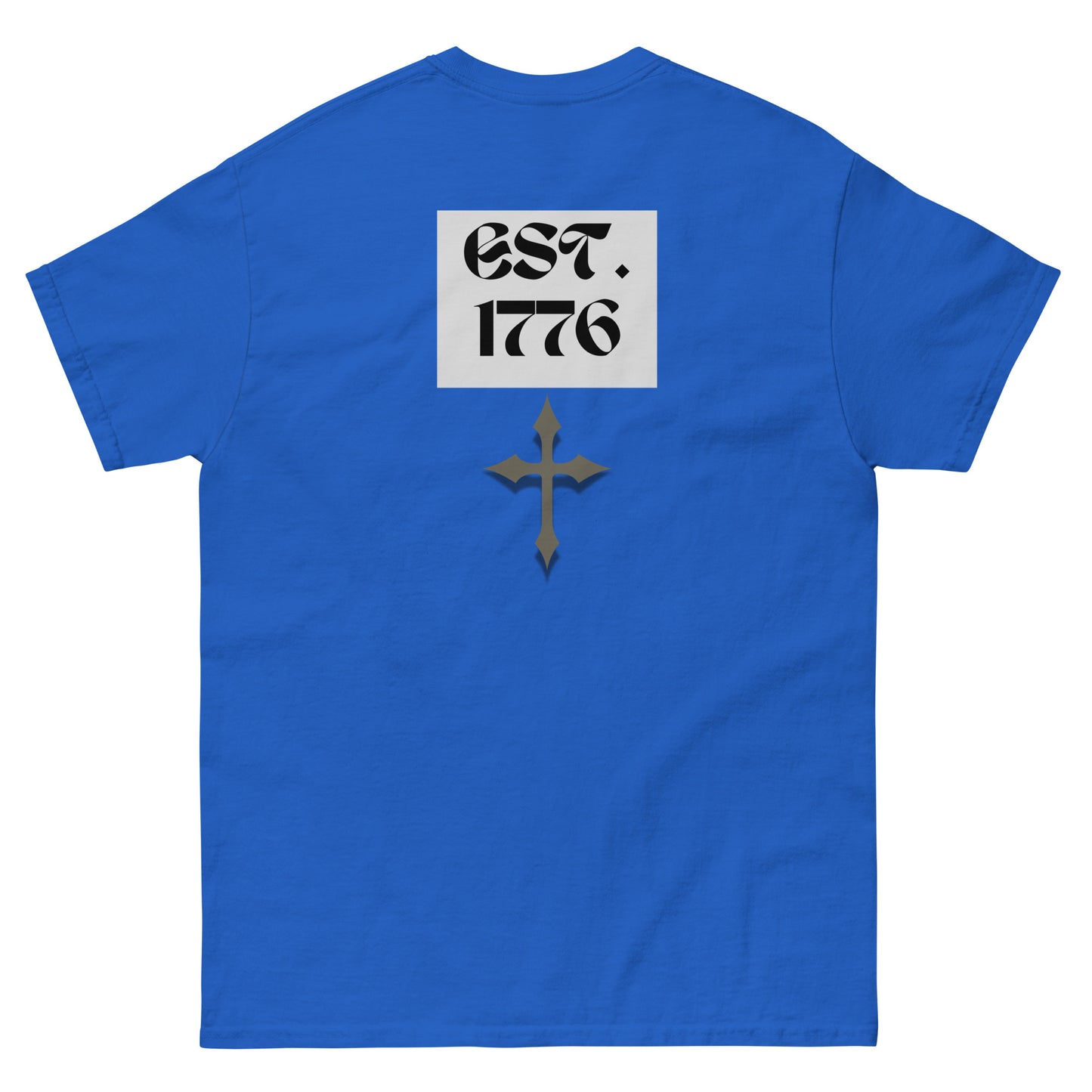 EST. 1776 Unisex classic tee(backside perspective)