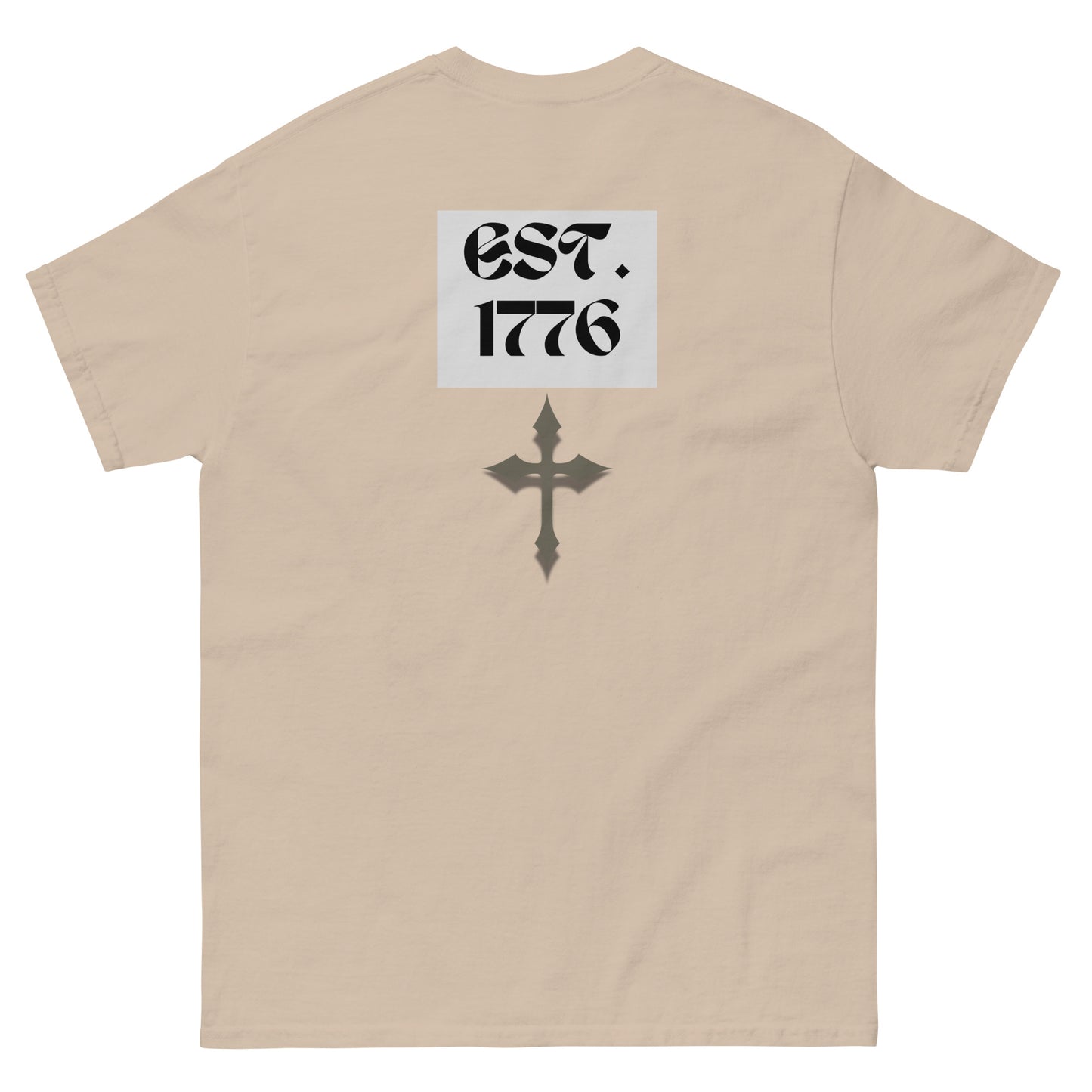 EST. 1776 Unisex classic tee(backside perspective)