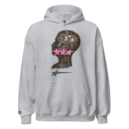 MINDSET OVER ALL Unisex Hoodie w/ right sleeve side print and backside print